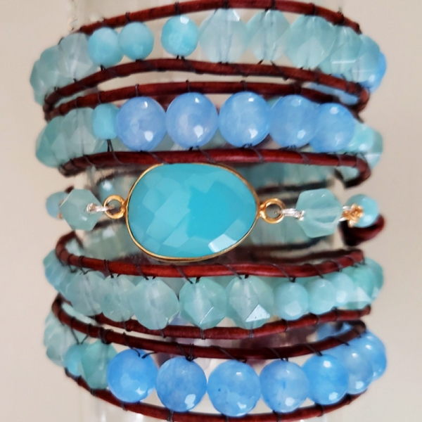 Enrapture (Wrap Bracelet in Ocean Hues)