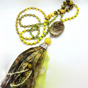 Manifestation of Magic and Miracles Heart Chakra Mala (Olive Green)