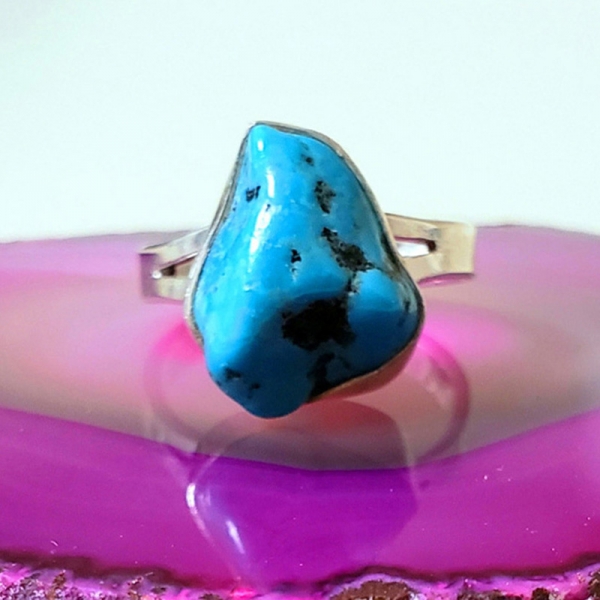 Mountain View (Turquoise and sterling silver ring, Size 6.5, $80)