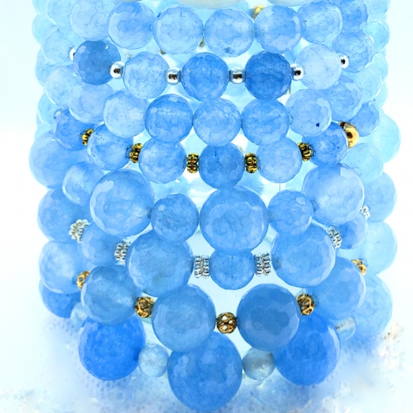 Stackables in Blue (Single Strand bracelets)